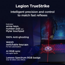 Lenovo Legion Pro 7 16IAX10H | Eclipse Black | 16 " | OLED | WQXGA | 2560 x 1600 pixels | Intel Core Ultra 9 | 275HX | 32 GB | C
