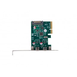 Lanberg PCI-Express X1 Card to 2X USB-C 3.2 GEN 2X1 Low profile | PCE-UC3-002