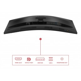 AOC CU34E4CV | 34 " | VA | 21:9 | 120 Hz | 4 ms | 3440 x 1440 pixels | HDMI ports quantity 2 | Black