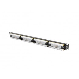 Lanberg | Patch Panel 24 port 1U 19" CAT.5E UTP | PPU5-1024-B | Black