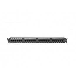 Lanberg | Patch Panel 24 port 1U 19" CAT.5E UTP | PPU5-1024-B | Black