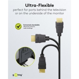 Goobay 80104 Soft HDMI High-Speed Cable with Ethernet | Soft | 3 m