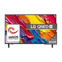 TV Set|LG|43"|4K/Smart|3840x2160|Wireless LAN|Bluetooth|webOS|Black|43QNED82A3B