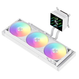 Gamemax CPU Liquid Cooler | GLACIER 360 LCD WH | White