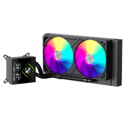Gamemax CPU Liquid Cooler | GLACIER 240 LCD BK | Black