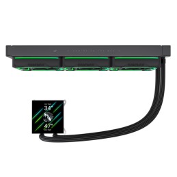 Gamemax CPU Liquid Cooler | HAILSTORM 360 LCD BK | Black