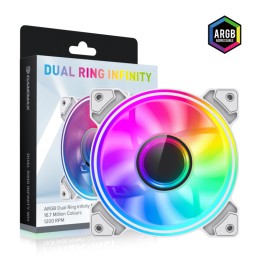 Gamemax Case Fan | DUAL RING INFINITY WH | White