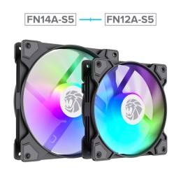 Gamemax Case Fan | FN14A-S5 | Black