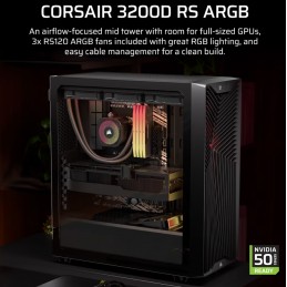 Corsair PC Case | 3200D RS | Black | Mid-Tower