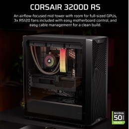 Corsair PC Case | 3200D RS | Black | Mid-Tower