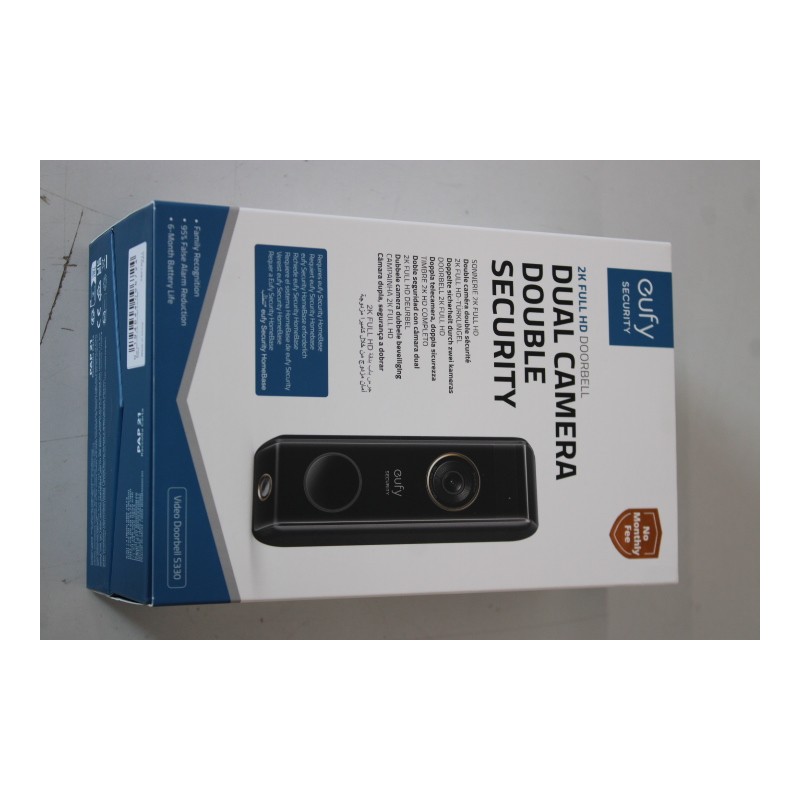 SALE OUT. Anker Eufy Doorbell 2 Pro, Black | SALE OUT. Anker Eufy Doorbell 2 Pro | UNPACKED, SCRATCHED TOP