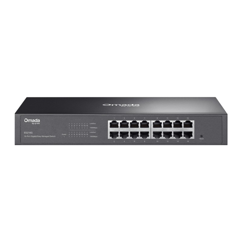 ES216G | TP-LINK Omada 16-Port Gigabit Easy Managed Switch | Desktop/Rackmountable | Managed | Power supply type 100-240 V, 50/6