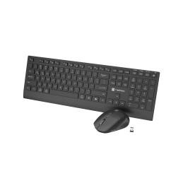 Natec Keyboard and Mouse | Stringray 2 | Keyboard and Mouse Set | Wireless | US | Black