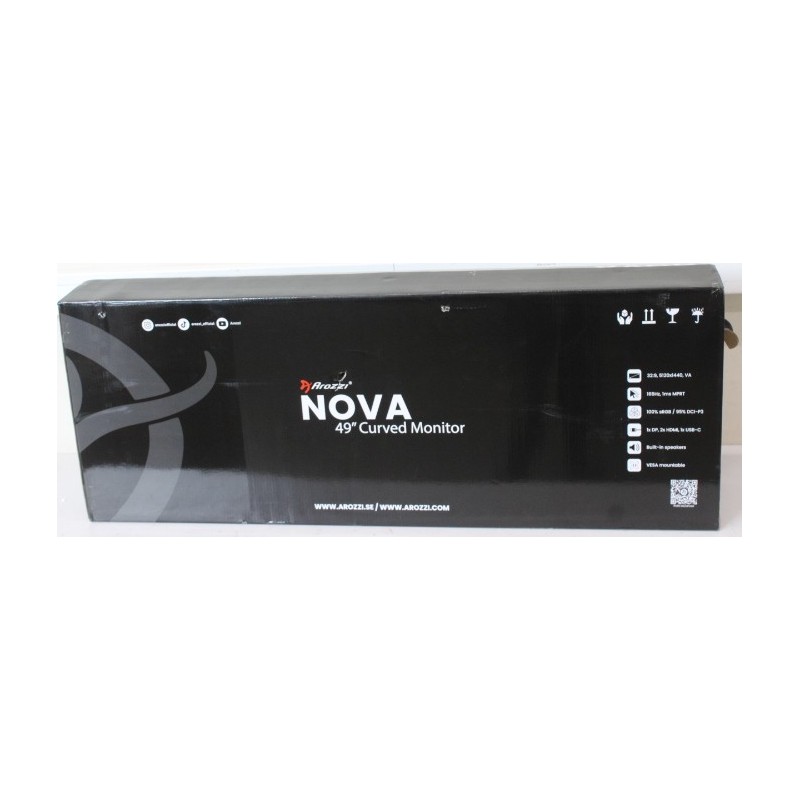 SALE OUT. Arozzi Nova 49" VA, 165Hz - White | Arozzi Nova | 49 " | VA | 32:9 | 165 Hz | 4 ms | 5120 x 1440 pixels | 350 cd/m | H