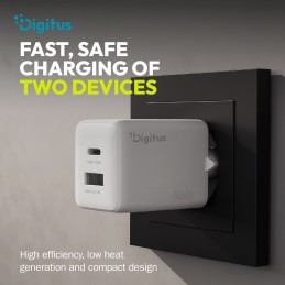 Digitus | USB GaN Charger 45W, 1x USB-C, 1x USB-A | DA-10302