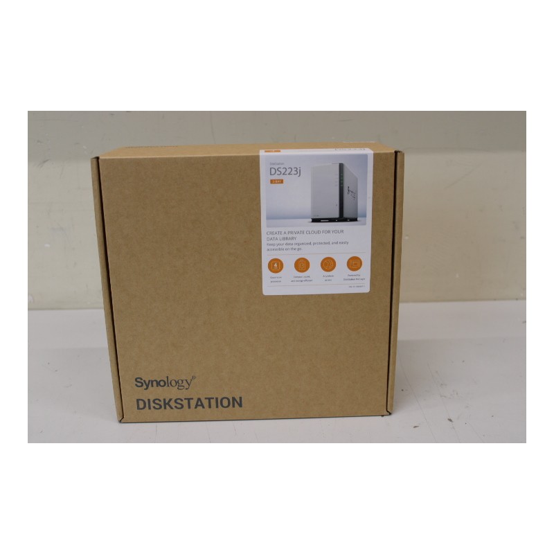 SALE OUT. Synology | Tower NAS | DS223j | up to 2 HDD/SSD | Realtek | RTD1619B | Processor frequency 1.7 GHz | 1 GB | DDR4 | DEM