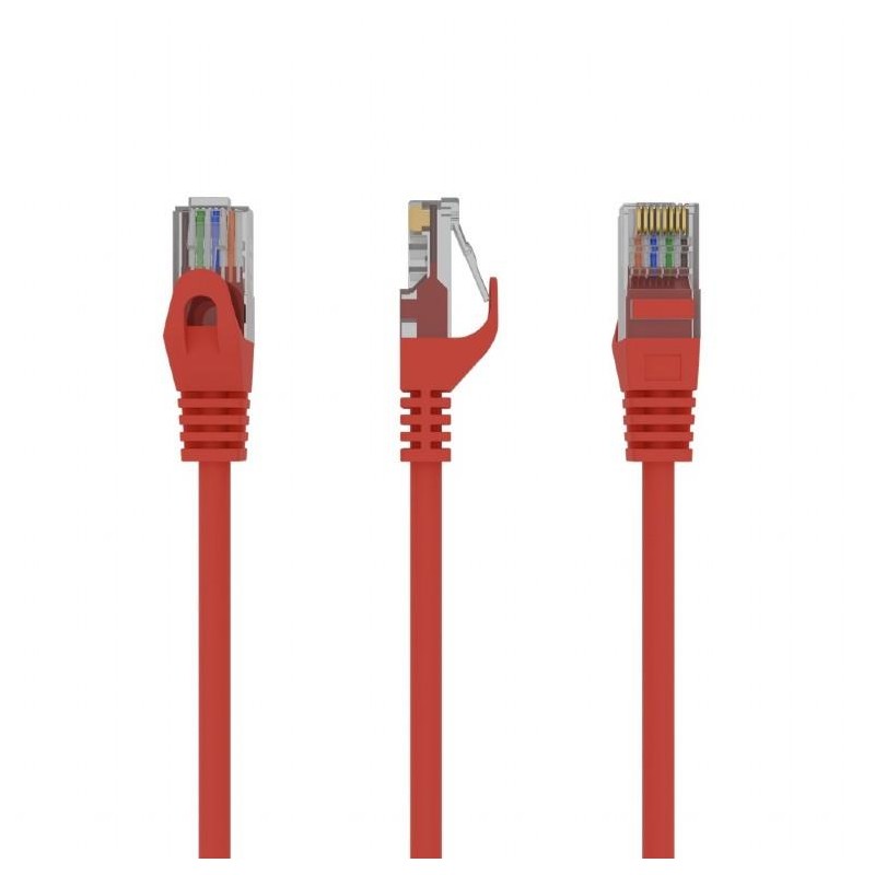 PATCH CABLE CAT6 UTP 0.5M/RED PP6U-0.5M/R GEMBIRD