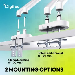 Digitus Desk Mount | Tilt, rotation, pivot | Dual design monitor mount, 2x 35", 2x 10 kg | 35 " | Maximum weight (capacity) 20 k