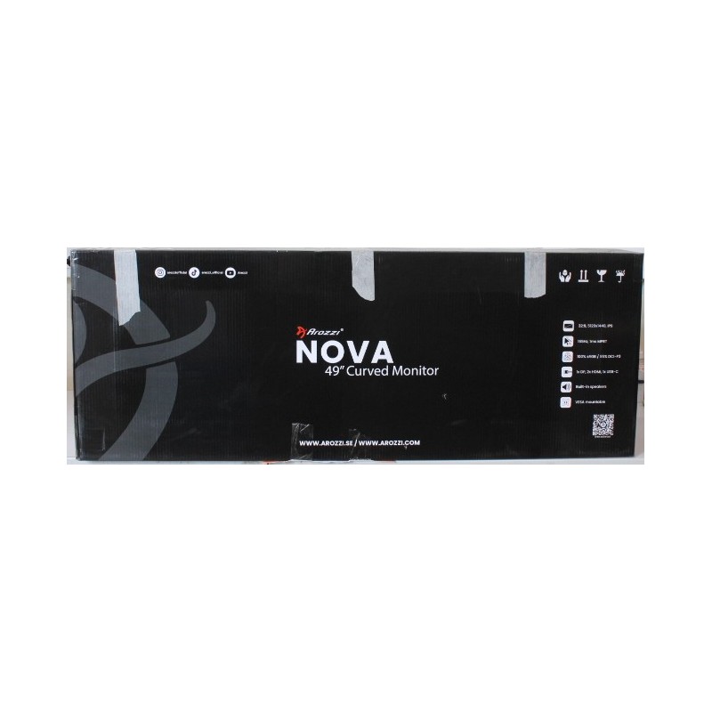 SALE OUT. Arozzi Nova 49" VA, 165Hz - Black | Arozzi | Nova | 49 " | VA | 32:9 | 165 Hz | 4 ms | 5120 x 1440 pixels | 350 cd/m |