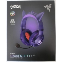 SALE OUT. Razer Kraken Kitty V2 Headset, Pok mon Gengar Ed. | Razer Headset | Kraken Kitty V2 | Yes | Wired | Over-ear | DEMO