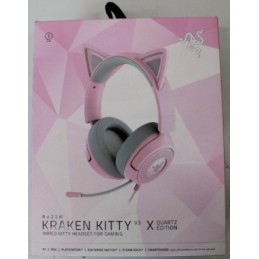 SALE OUT. Razer Kraken Kitty V3 X Headset, Quartz | SALE OUT. Razer Gaming Headset | Kraken Kitty V3 X | Wired | Over-Ear | Micr