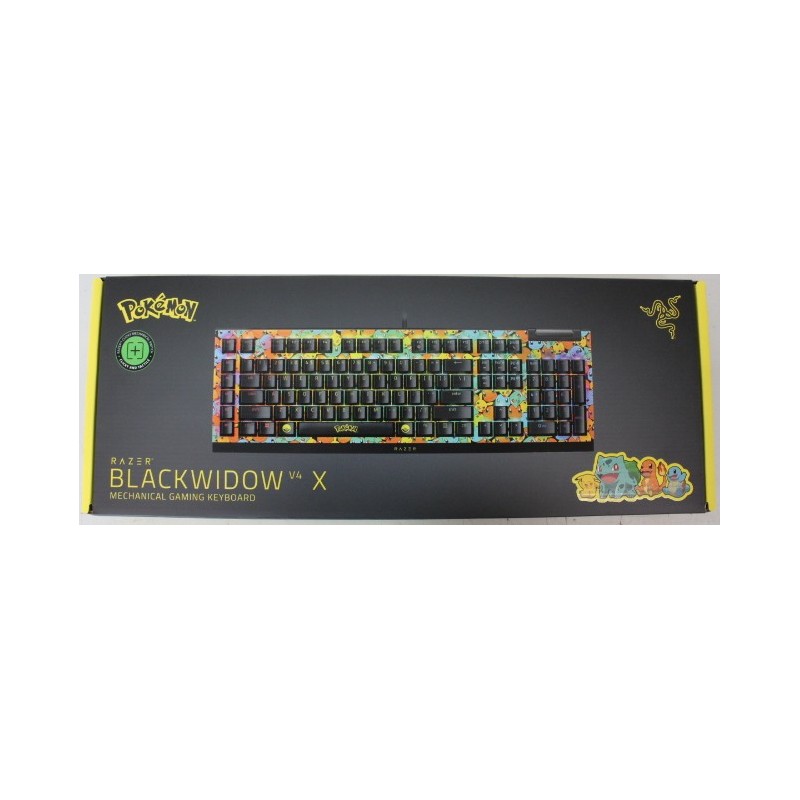SALE OUT. SALE OUT. Razer BlackWidow V4 X | Mechanical Gaming Keyboard | Wired | US | Green Mechanical Switches | Pok mon Editio