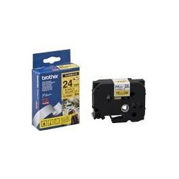 Brother | TZe-FX651 Flexible ID Laminated Tape | Black on Yellow | TZe | 8 m | 2.4 cm