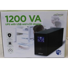 SALE OUT. Energenie UPS with USB and LCD display, 1200 VA, black | EnerGenie | UPS with USB and LCD display, Black | 1200 VA | D