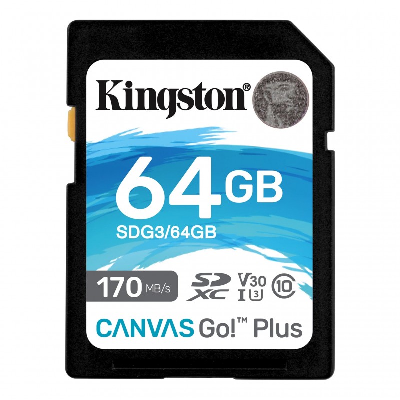 Kingston Canvas Go! Plus 64 GB, SD, Flash memory class 10