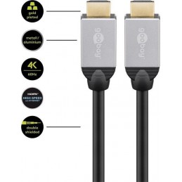 Goobay 75844 HighSpeed HDMI connection cable with Ethernet, 3 m