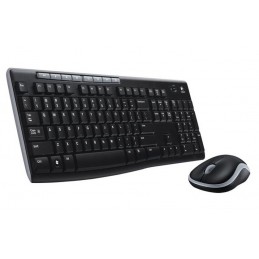 Logitech MK270 Wireless Keyboard and mouse pack, Keyboard layout QWERTY, USB, Black, Mouse included, Russian, Numeric keypad