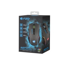 Fury Gaming Mouse Fury Hustler Wired, 500-6400 DPI, Black