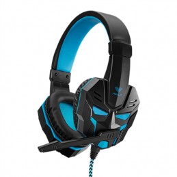 Aula Wired, Over-Ear, Built-in microphone, Black/blue, Prime Basic Gaming Headset