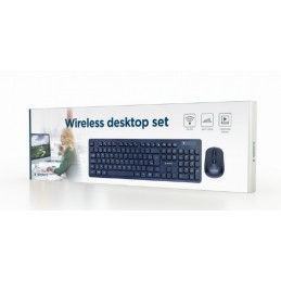 Gembird KBS-WCH-03 Keyboard and Mouse Set, Wireless, Mouse included, US, Wireless connection, Black, US, 380 g