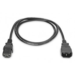 Digitus Power Cord extension cable C13 - C14, AK-440201-018-S 1.8 m, Black
