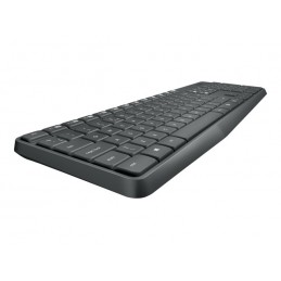 Logitech MK235 Keyboard and Mouse Set, Wireless, Mouse included, Batteries included, US, Black, 475 g