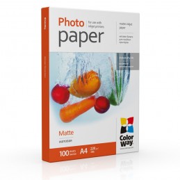 ColorWay Photo Paper PM220100A4 Matte, White, A4, 220 g/m 