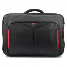 Targus Clamshell Laptop Bag CN418EU Black/Red, Shoulder strap, Briefcase