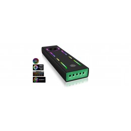 Raidsonic ICY BOX IB-G1826MF-C31 External Type-C gaming enclosure for M.2 NVMe SSD, ARGB Illumination USB 3.1 (Gen 2) Type-C and