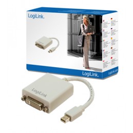 Logilink Adapter Mini Display Port TO DVI Converter: DVI-I FM, Mini DisplayPort M