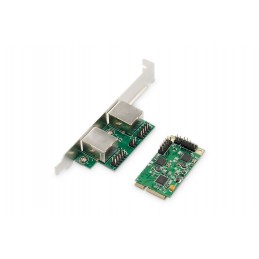 Digitus Dual Gigabit Ethernet Mini PCI Express Network Card DN-10134