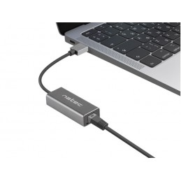 Natec Ethernet Adapter, Cricket USB 3.0, USB 3.0 to RJ45, Black