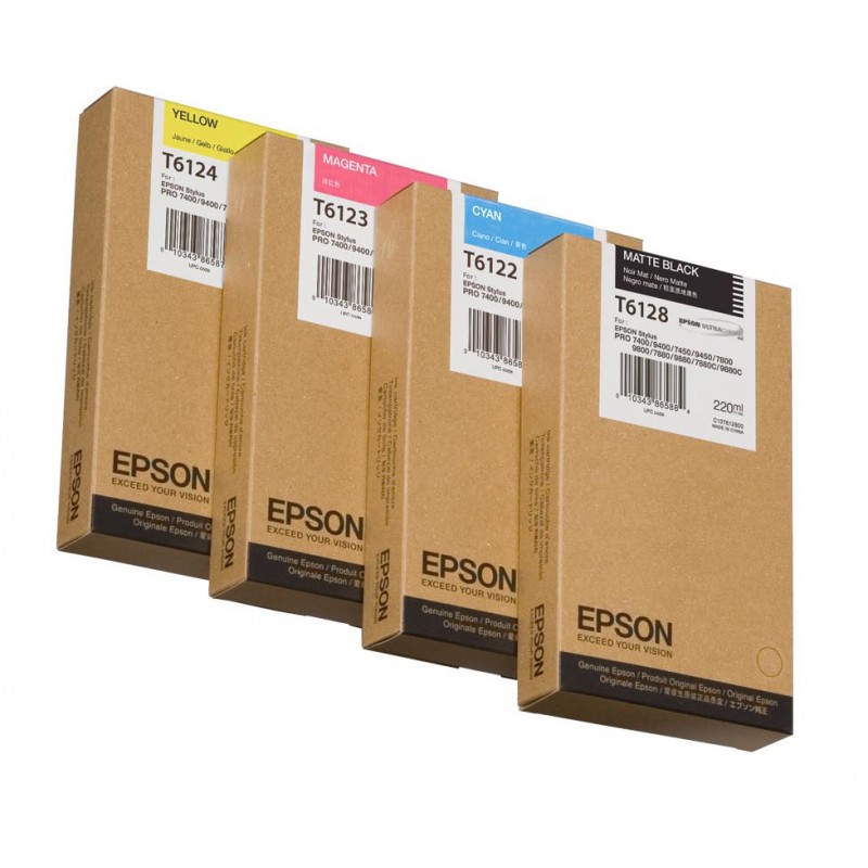 Epson T612200 Ink cartrige, Cyan, Singlepack, 220 ml