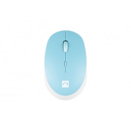 Natec Mouse Harrier 2 Wireless, White/Blue, Bluetooth