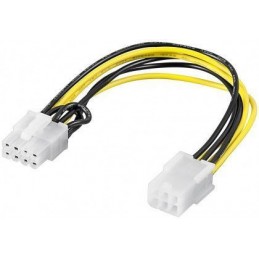 Goobay 93635 Power cable/adapter for PC graphics card PCI-E/PCI Express 6-pin to 8-pin, 0.2m