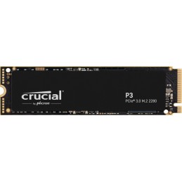Crucial SSD P3 Plus 500 GB, SSD form factor M.2 2280, SSD interface PCIe NVMe Gen 3, Write speed 1900 MB/s, Read speed 3500 MB/s