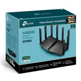 TP-LINK AX6000 8-Stream Wi-Fi 6 Router with 2.5G Port Archer AX80 802.11ax, 4804+1148 Mbit/s, 10/100/1000 Mbit/s, Ethernet LAN (
