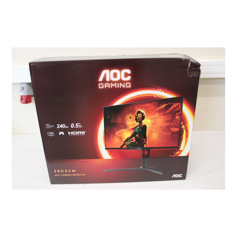 SALE OUT. AOC 25G3ZM/BK 24.5" IPS 16:9/1920x1080/300cd/m2/1ms/HDMI DP Audio Out AOC DAMAGED PACKAGING