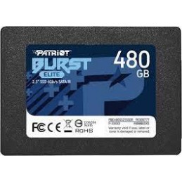 SSD|PATRIOT|Burst Elite|480GB|SATA 3.0|3D NAND|Write speed 320 MBytes/sec|Read speed 450 MBytes/sec|2,5"|TBW 200 TB|PBE480GS25SS