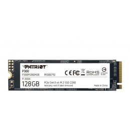 SSD|PATRIOT|P300|128GB|M.2|PCIE|NVMe|3D NAND|Write speed 600 MBytes/sec|Read speed 1600 MBytes/sec|3.8mm|TBW 60 TB|P300P128GM28